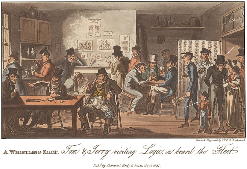 Tom and Jerry Visiting a Whistling Shop G. Cruikshank 1821